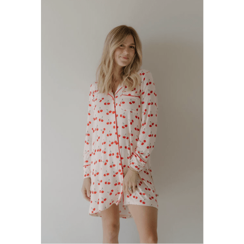 women’s bamboo night gown // cherry orchard