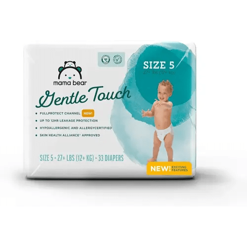 Amazon Brand - Mama Bear Gentle Touch Diapers, Size 5, 33 Count