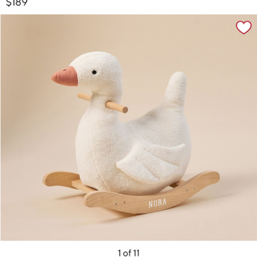 Duckling Plush Nursery Rocker