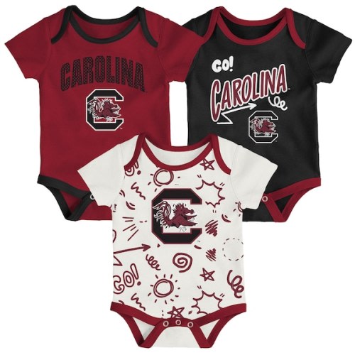 South Carolina Gamecocks Outerstuff Newborn & Infant Three-Pack All Day Play Bodysuit Set