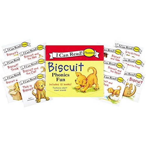 Biscuit 12-Book Phonics Fun!: A Box of 12 Mini-Books Featuring Short and Long Vowel Sounds (I Can Read Phonics)