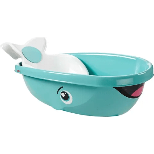 Fisher-Price Baby to Toddler Bath Whale of A Tub with Removable Infant Seat and Drain Plug, Fits Most Sinks