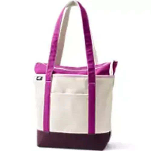 Medium 5 Pocket Open Top Canvas Tote Bag | Lands' End