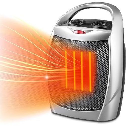 ZAFRO Small Electric Space Heater Ceramic Space Heater,Portable Heater Fan for Office with Adjustable Thermostat and Overheat Protection