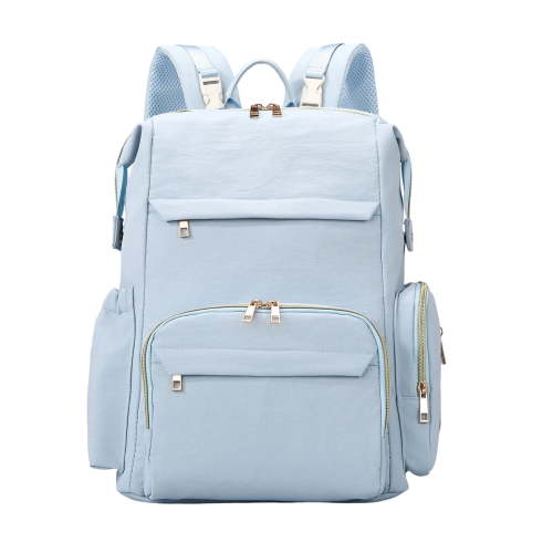 Waterproof Diaper Bag Backpack Large Capacity Lightweight Mommy Bag for Travel, Light Blue