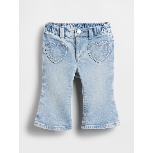 Baby Heart Pocket Flare Jeans