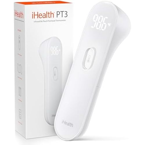 iHealth No-Touch Forehead Thermometer for Adults, Kids, Babies PT3