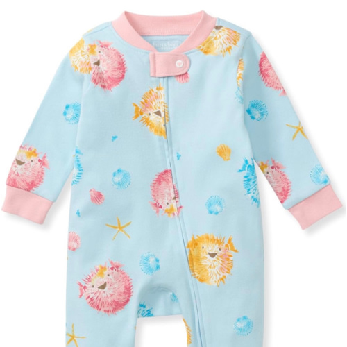 Burt's Bees Baby Boys Sleep and Play PJs, 100% Organic Cotton One-Piece Zip Front Romper Jumpsuit Pajamas