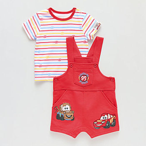 Disney Baby Boys 2-pc. Cars Shortall Set, Color: Red - JCPenney