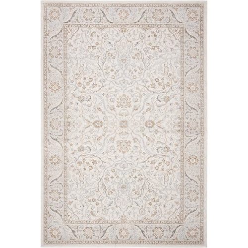 SAFAVIEH Isabella Collection Area Rug - 6' x 9', Cream & Beige, Oriental Design, Non-Shedding & Easy Care, Ideal for High Traffic Areas in Living Room, Bedroom (ISA912A)