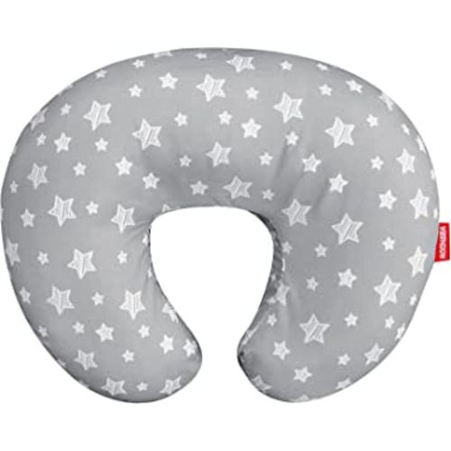 Nursing Pillow Cover for Baby Snug Fits Boppy Nursing Pillows, Super Soft, for Breastfeeding Moms, Grey Star