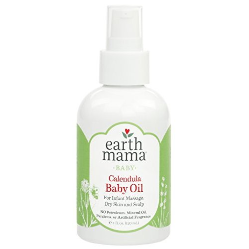 Earth Mama Calendula Baby Oil for Infant Massage, 4-Fluid Ounce