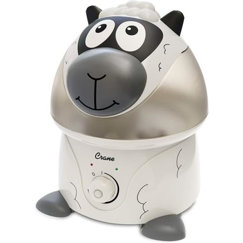 Crane Adorables Ultrasonic Humidifiers for Bedroom and Baby Nursery, 1 Gallon Cool Mist Air Humidifier for Large Room or Kid's Room, Humidifier Filters Optional, Sheep