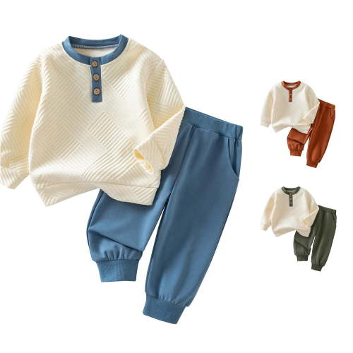 XIYON Boys Clothes Toddler Sweatsuits Fall Winter Outfits Sweatshirt and Jogger Pants 2Pcs Set Cozy Comfort Long Sleeves Clothing Set