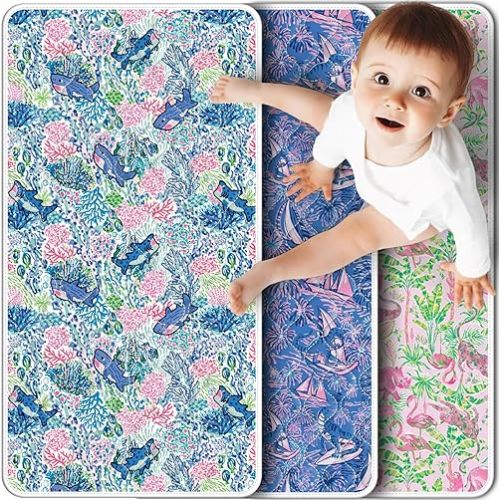 Portable Diaper Changing Pad Viscose from Bamboo 3 Pack, Foldable Waterproof Baby Changing Mat, Absorbent Machine Washable Diaper Bag Travel Essential, Newborn Baby Changer, 27.5x14