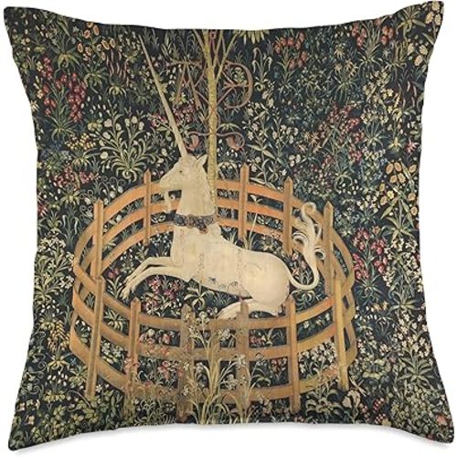The Hunt of The Unicorn or The Unicorn Tapestries Throw Pillow