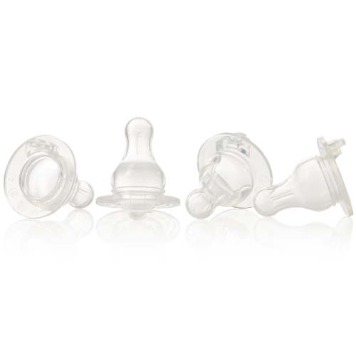 Evenflo Feeding Vented + Proflo Standard Neck BPA-Free Silicone Fast Flowith X-Cut Nipples, 8 Months+, 4 Pack