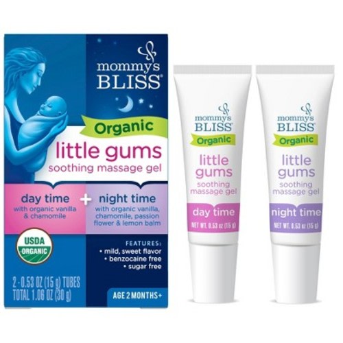 Mommy's Bliss Organic Little Gums Soothing Massage Gel Day & Night Combo - 2ct/1.06oz