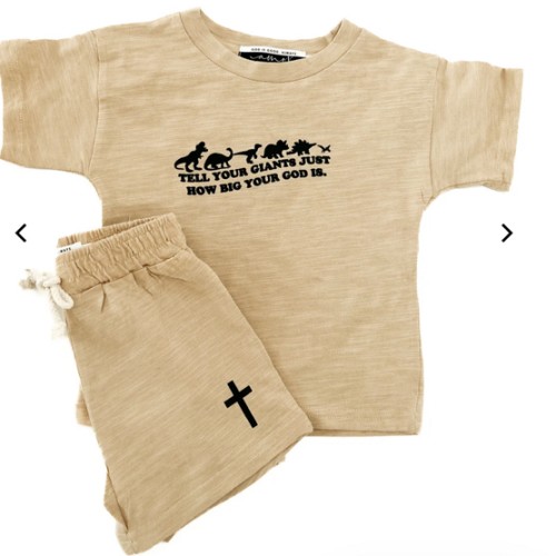 Tell Your Giants Shorts & Tee Set – OUR HOUSE ABOVE