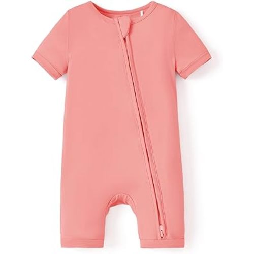 PATPAT Baby Pajama with Bamboo Viscose, Footie Jumpsuit Romper with 2-Way Zipper for Baby Boy Girl Toddler Sleeper Sleepwear