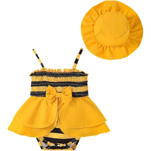 Tempura Infant Baby Girl Summer Clothes Ruffle Fly Sleeve Romper Dress Animal Print Bodysuit Playsuits 3 6 9 12 18Months