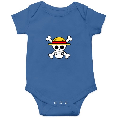 Strawhat logo Onesies Kids's Short Sleeve Onesie 12M Royal sold by Suverarraciq | SKU 95010743 | Printerval