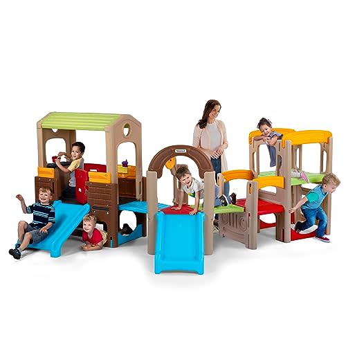 Simplay3 Young Explorers Modular Play System, Kids Activity Outdoor Playset for Children Age 18 mos - 6yrs, Toddler Playground Slide, Climb and Playhouse