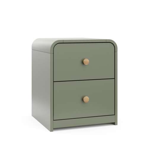 Storkcraft Olive Pine 2 -Drawer 17.38-in W x 21.88-in H Modern Nightstand