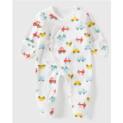 Newborn Newborn Footed Sleeper Gown With Mitten Side Baby Footed Print Infant Play For 0 6 Months Bodysuit Newborn Pajamas