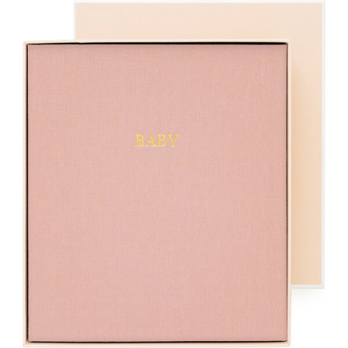 Baby Book, Rose Linen - Sugar Paper | Maisonette, Monogrammed (MCG)