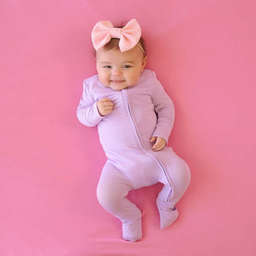 Lavender Haze, 2-way zipper, bamboo pajamas