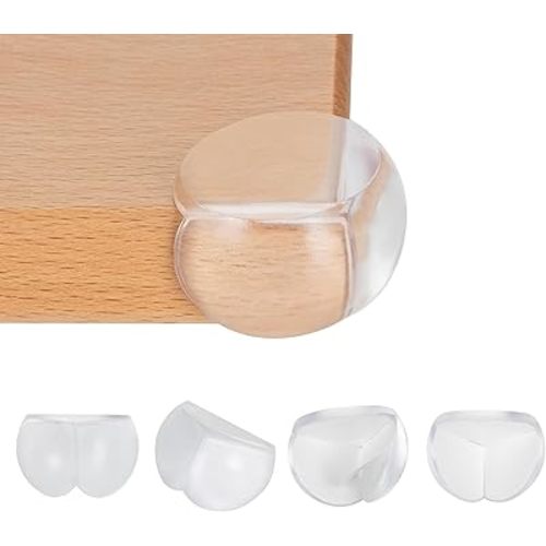 Bebe Earth Baby Proofing Corner Protectors, 24 Furniture Corner Guards Bumpers for Table - Clear Child Safety Protector for Home, New Parents and Couples