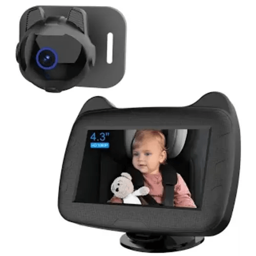 BUSATIA Baby Car Mirror, 4.3" HD Night Vision Function Car Mirror Display, Safety Car Seat Mirror Camera Monitored Mirror with Wide Crystal Clear View, Aimed at Baby, Easily Observe The Baby’s Move - Google Search