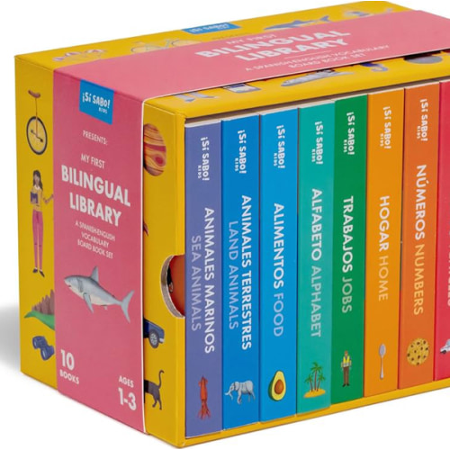 My First Bilingual Library: A Spanish-English Vocabulary Board Book Set of Colors, Numbers, Animals, ABCs, and More (Si Sabo Kids)