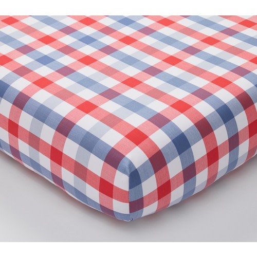 Gingham Organic Crib Fitted Sheet
