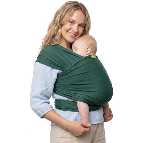 Boba Baby Wrap Carrier – Original Baby Sling Carrier for Newborns (7–35 lbs), Soft, Secure, Hands-Free & Ergonomic, Ideal for Comfortable Bonding, New Parents (Serenity Rainforest)
