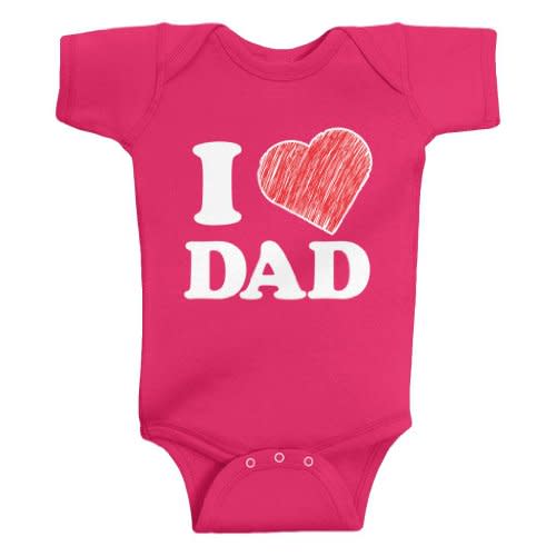 Threadrock Unisex Baby I Love Dad Bodysuit