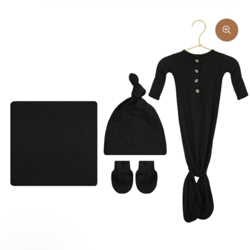 Saylor Ribbed Newborn Hat Bundle (Gown)
