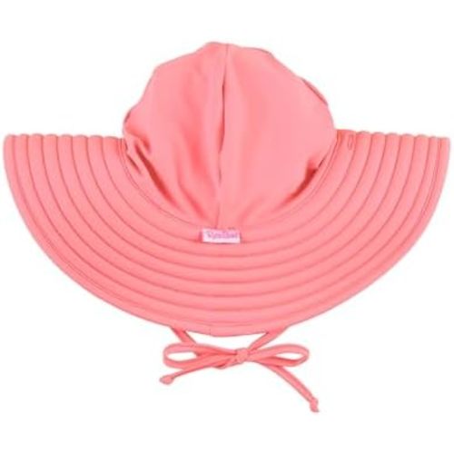 RuffleButts® Baby/Toddler Girls UPF 50+ Sun Protective Wide Brim Swimwear Sun Hat
