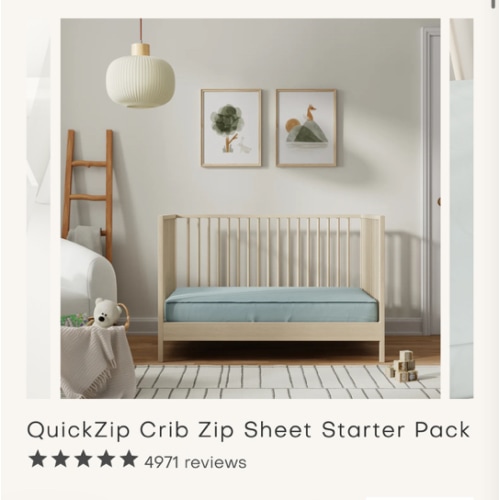 Crib Zip Sheet Starter Pack | Quick Zip Sheet Co. - The QuickZip Sheet Company