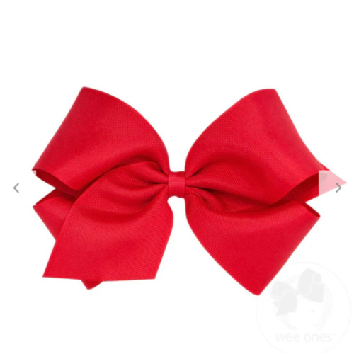 Wee Ones: Classic Grosgrain Girls Hair Bow - Plain Wrap