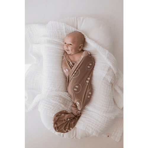 Bamboo Swaddle | Desert Clay ff Smile