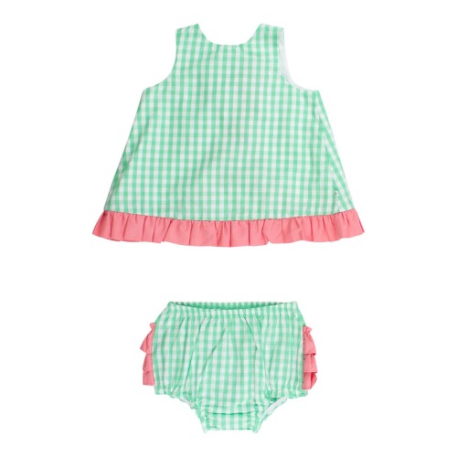 Kids' Gingham Ruffle Swing Tank & Bloomers Set, 0-3M