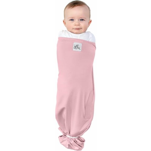 The Ollie Swaddle – Escape-Proof Baby Swaddle for Newborns | Pediatrician-Approved | Calms Startle Reflex | Adjustable Arms-In or Arms-Out | Lightweight, Moisture-Wicking, Machine-Washable | Pink