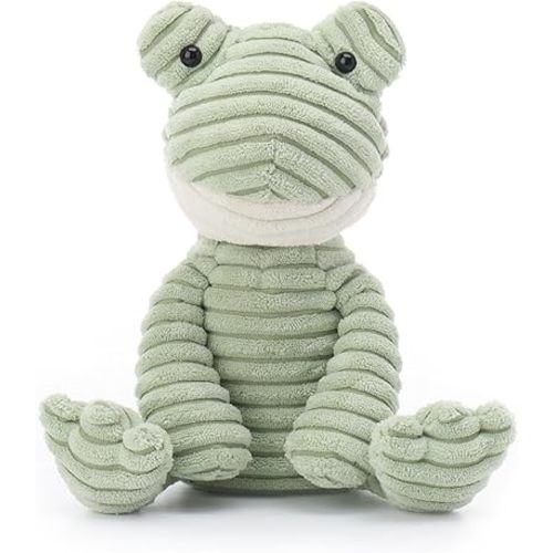 Apricot Lamb Toys Plush Corduroy Frog Stuffed Animal Soft Cuddly Perfect for Child (Corduroy Frog)