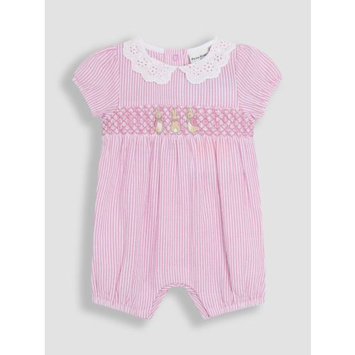 Pink Flopsy Bunny Smocked Pretty Romper