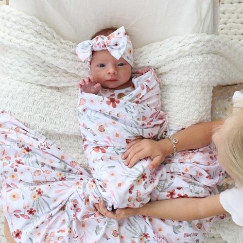 Wren's Wildflower Oversized Swaddle Blanket | Caden Lane