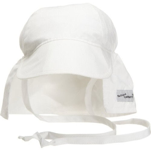 UPF 50+ Original Flap Hat with Ties, White - Flap Happy | Maisonette