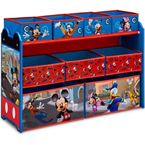 Delta Children Disney Mickey Mouse Deluxe 9 Bin Design and Store Toy Organizer, Greenguard Gold Certified