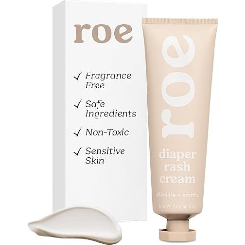 Roe Wellness- Diaper Rash Cream Paste Ointment W/Zinc Oxide | Maximum Strength Diaper Rashes Soothing Cream, Ointment for Babies